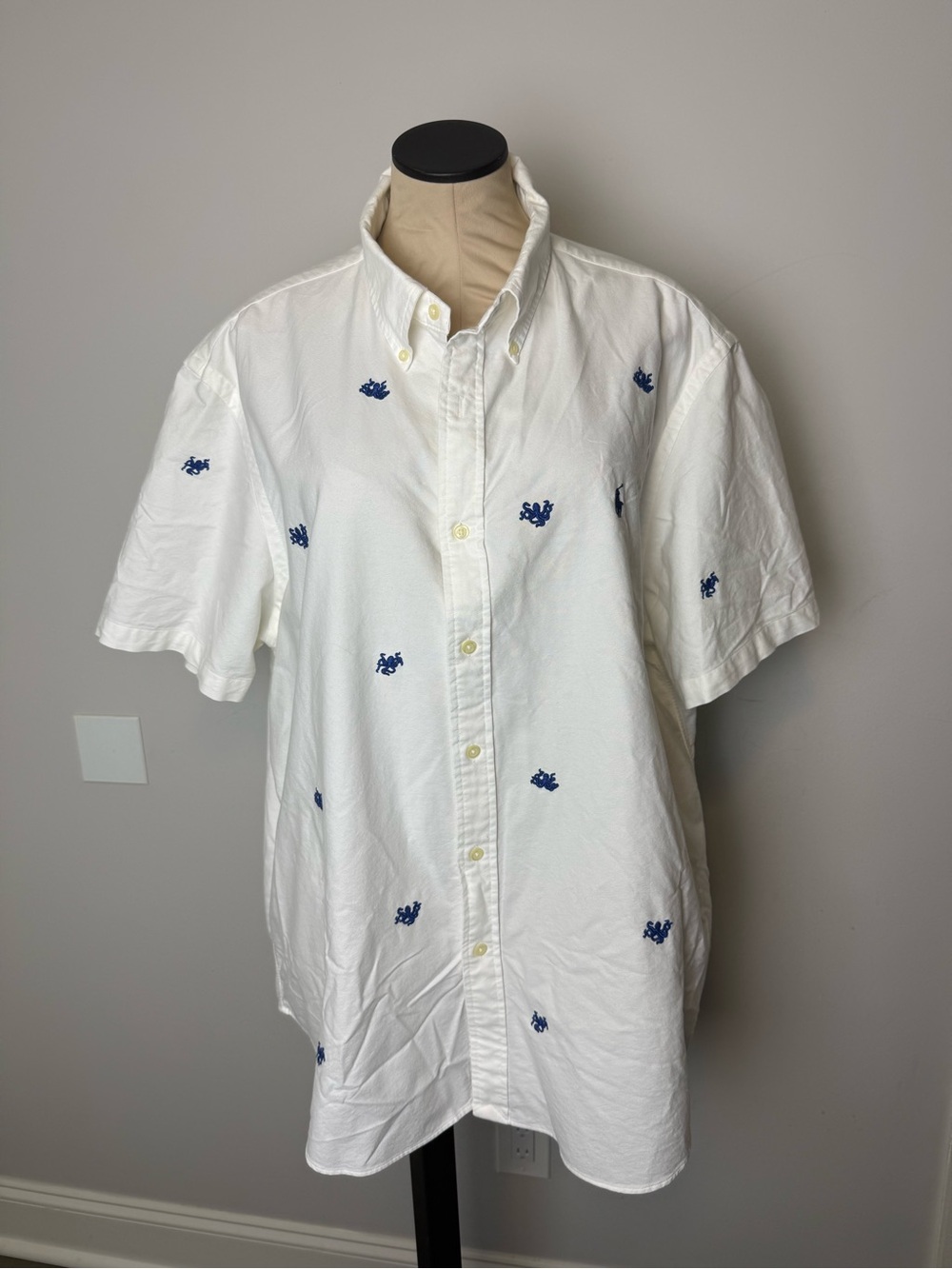 Ralph Lauren Octopus Embroidered Button Down XXL